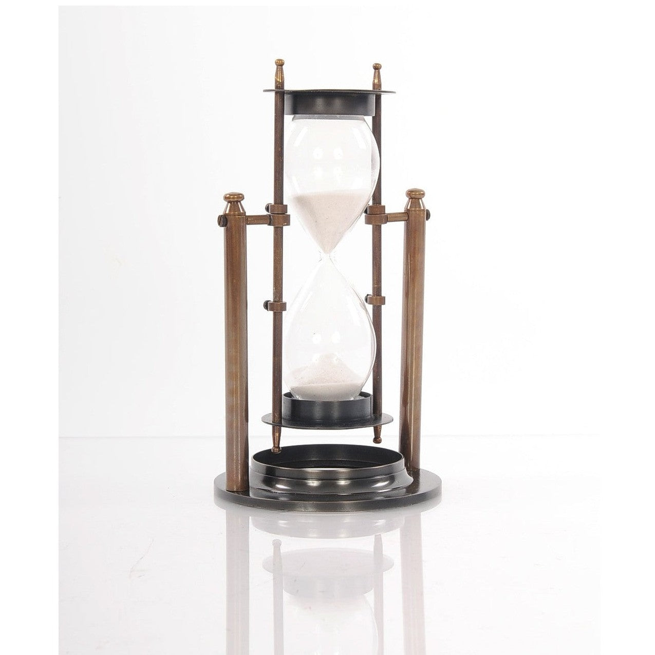 4.5inches x 4.5inches x 8.5inches Brass Revolving Sandtimer