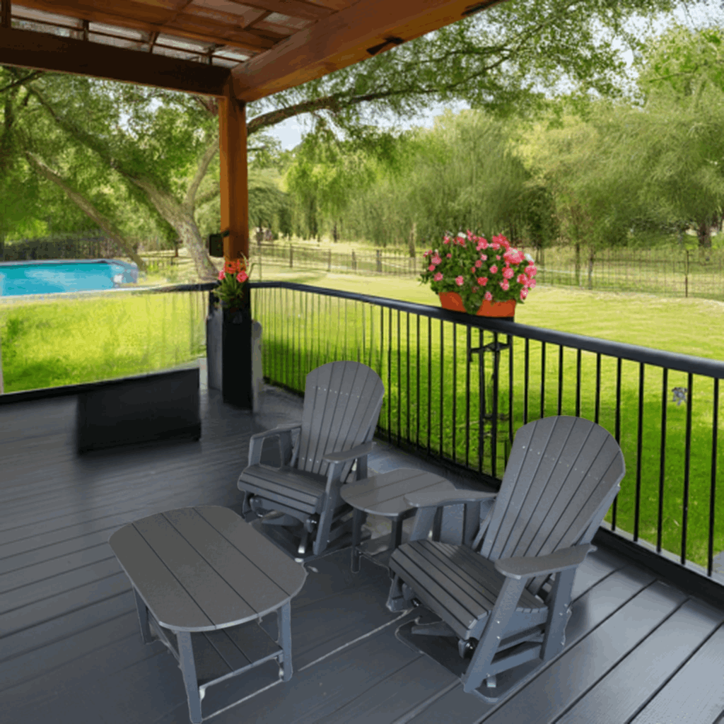 Premium Glider Adirondack Table Set | Smooth Glide Comfort by Dutch Country Patio, LLC
