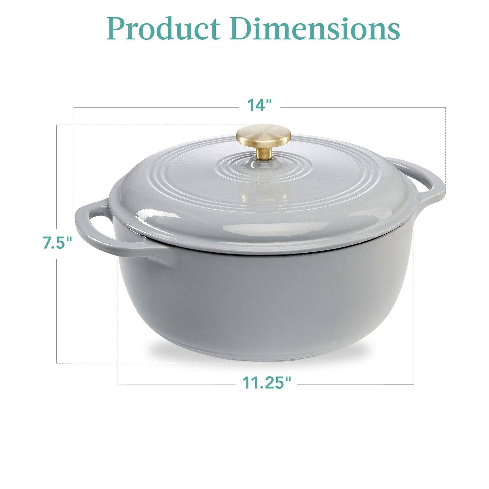 Enamel Cast Iron Dutch Oven For Everyday Home Cooking by HomePacific