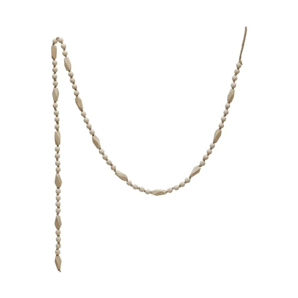 72" Paulowina Wood Bead Garland Decor