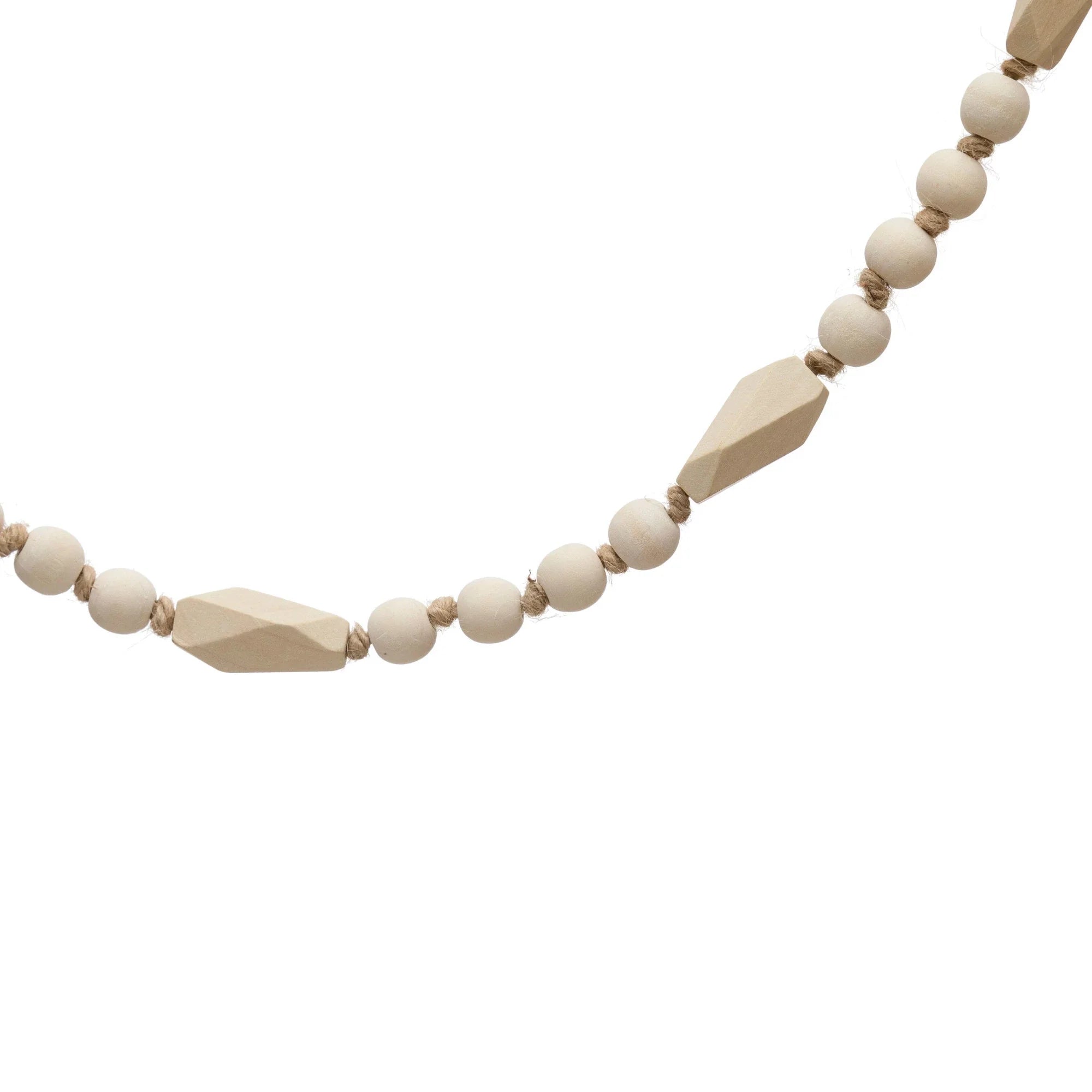 72" Paulowina Wood Bead Garland Decor