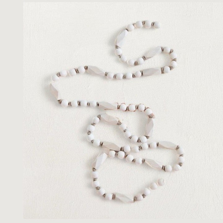72" Paulowina Wood Bead Garland Decor