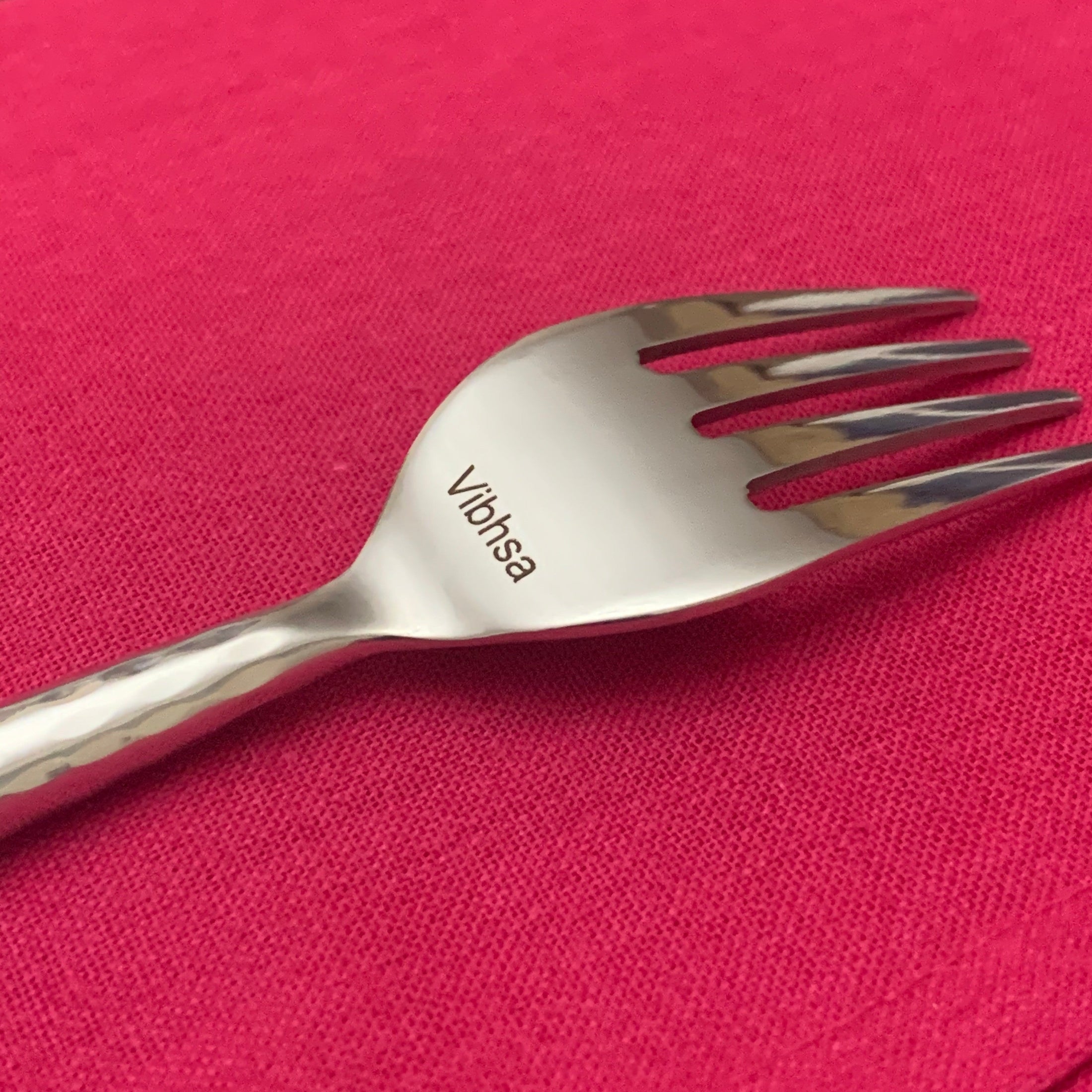 Stainless Steel Hammered Flatware Set 20pcs | Vibhsa