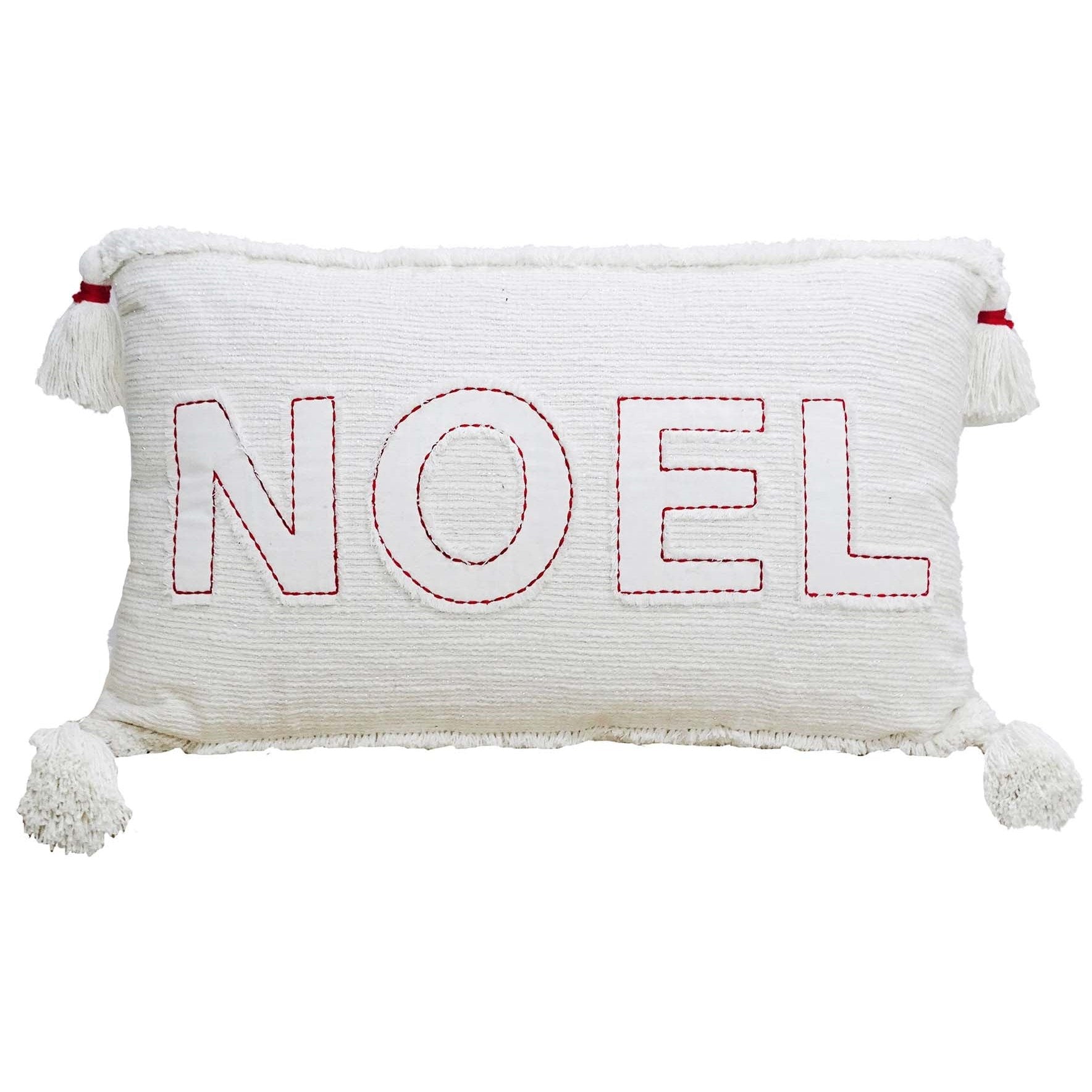 Luxuriously Handwoven Textured Decorative Pillow Noel | Vibhsa