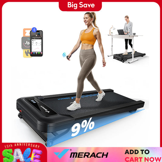 Merach Walking Pad Quiet Under Desk Treadmill LED Display