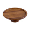 Acacia Wood Cake Stand Elegant Dessert Display 10 Inch Diameter by Kalmar Home