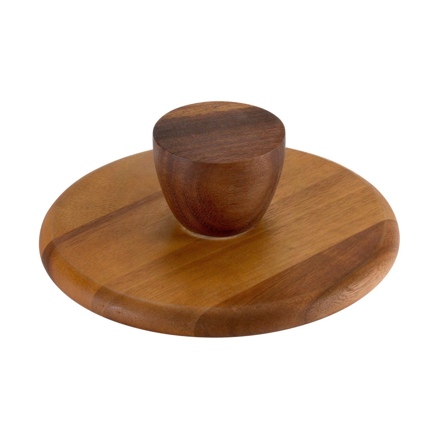 Acacia Wood Cake Stand Elegant Dessert Display 10 Inch Diameter by Kalmar Home
