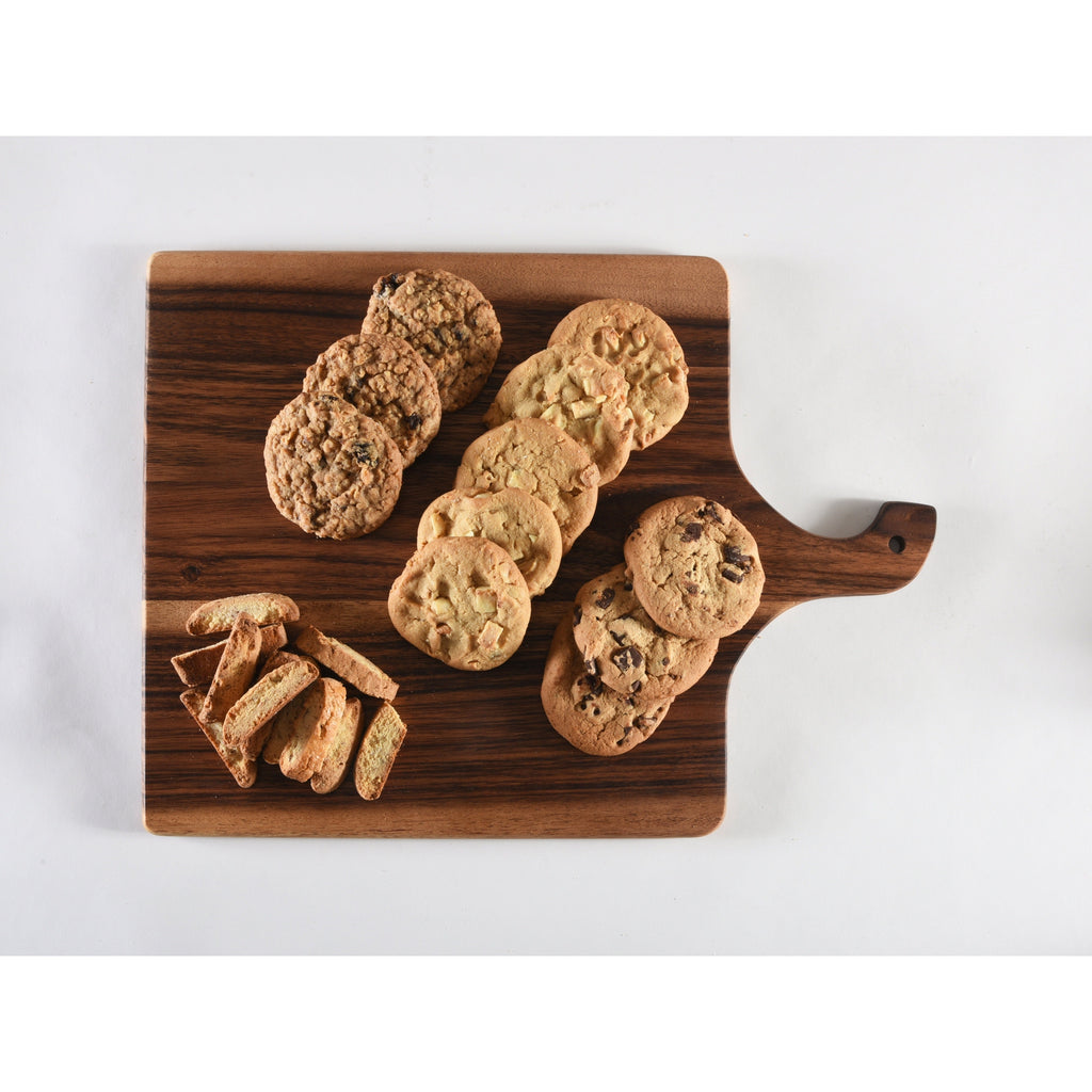 Acacia Wood Charcuterie Board With Handle 12x15 In by Kalmar Home
