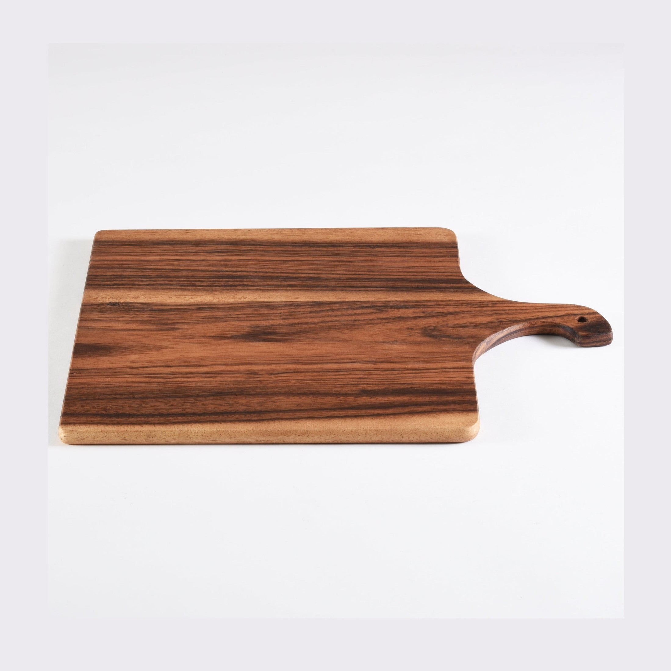 Acacia Wood Charcuterie Board With Handle 12x15 In by Kalmar Home