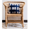 Adire Tie-Dye Wool Blue Indigo Throw Pillow