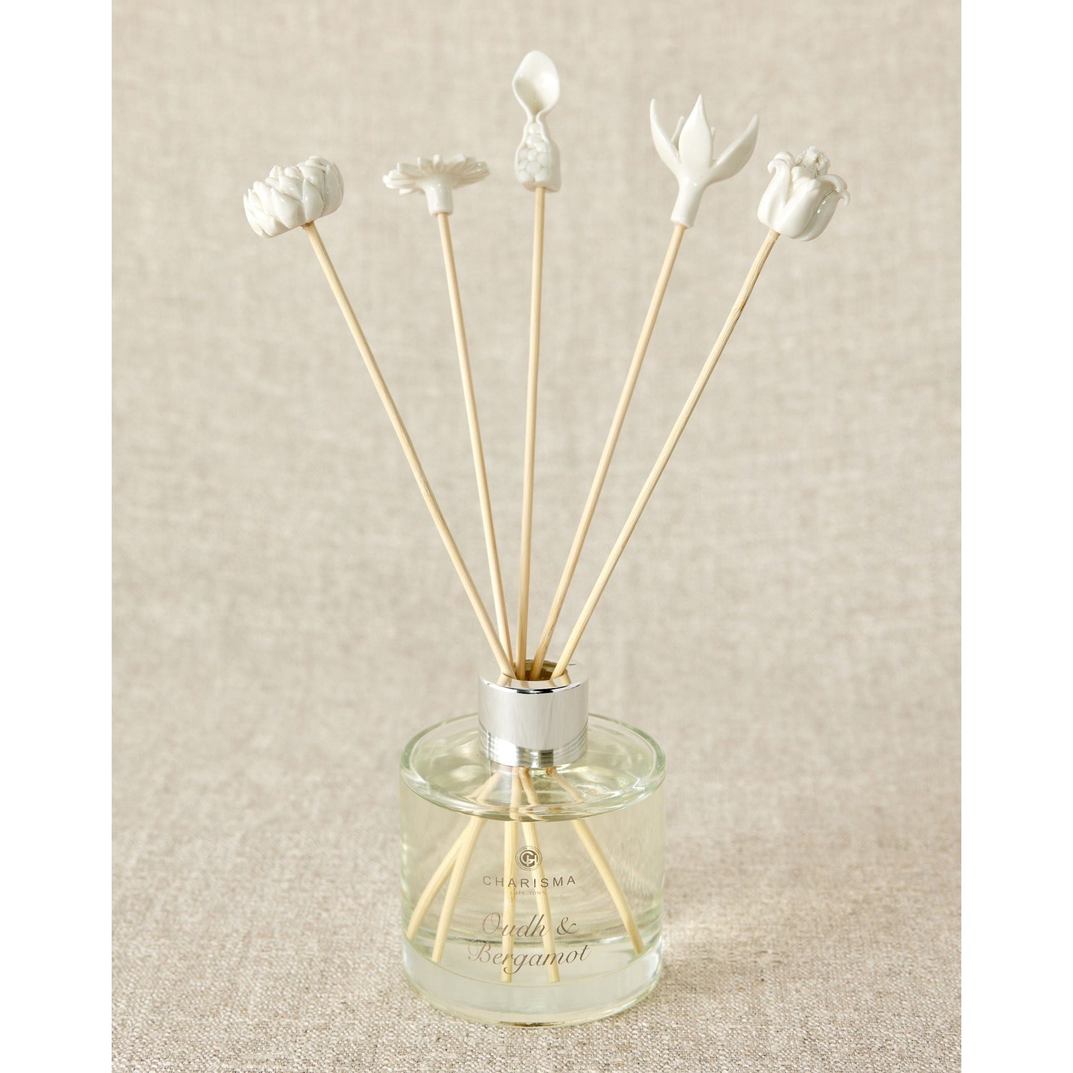 African Flowers Bamboo Diffuser Set