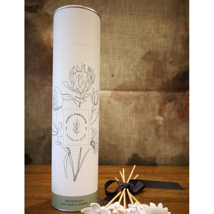 African Flowers Bamboo Diffuser Set