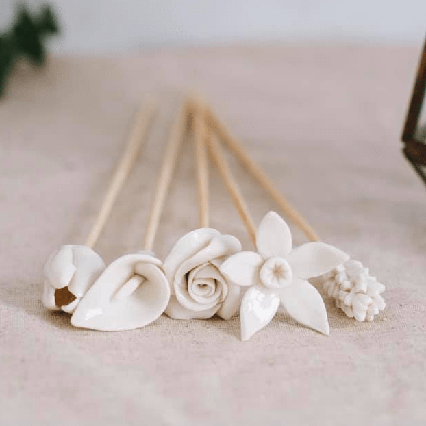 African Flowers Bamboo Diffuser Set