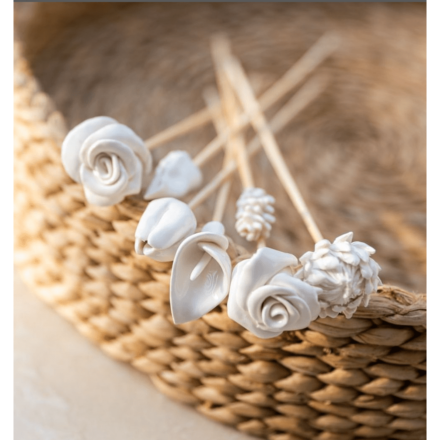 African Flowers Bamboo Diffuser Set