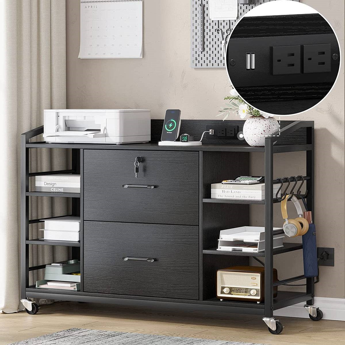 All In One Printer Stand | Improves Office Organization by HomePacific