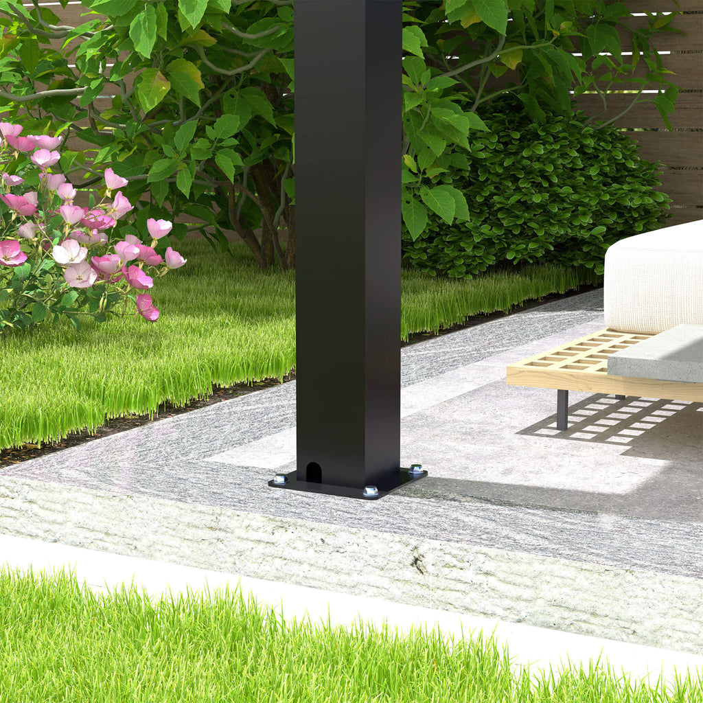 [10X19FT] Alora Modern Durable All-Weather Outdoor Pergola With Aluminum Frame And Steel Louvers (SAK32691) by SAKSBY WHOLESALE