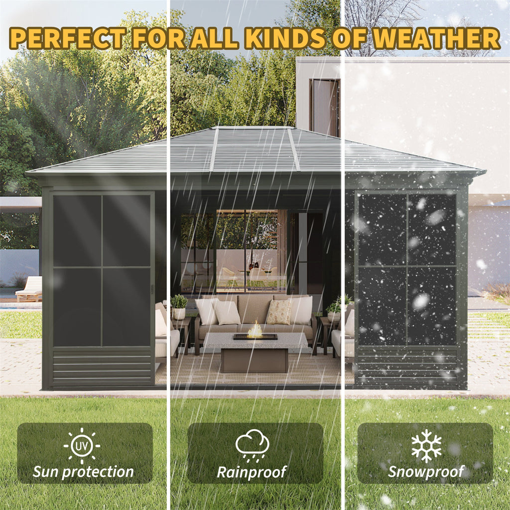 All Weather Aluminum Sunroom Sloping Roof | SAKSBY WHOLESALE