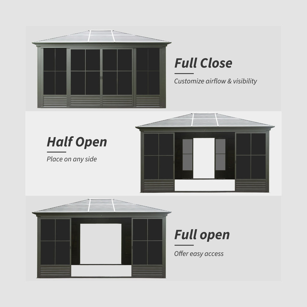 All Weather Aluminum Sunroom Sloping Roof | SAKSBY WHOLESALE