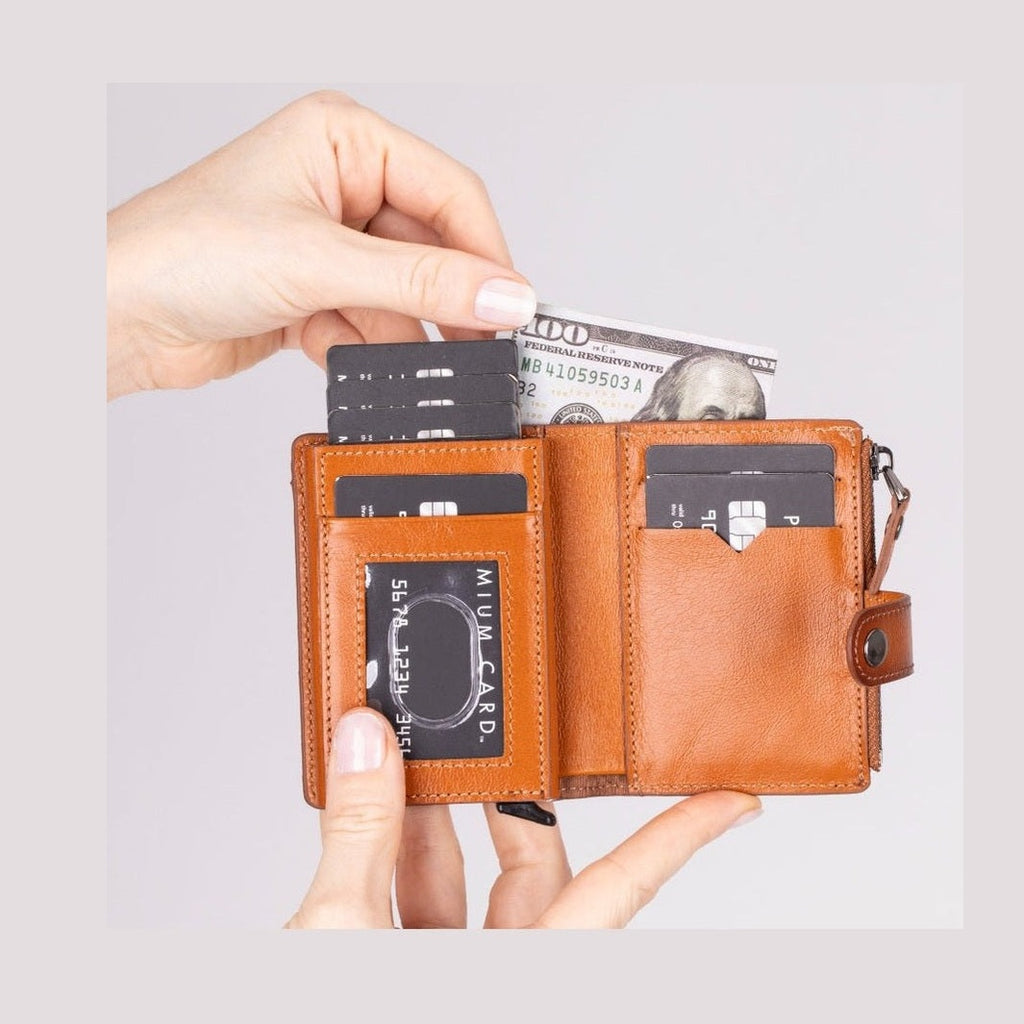Andalusia Genuine Leather Pop-Up Cardholder with RFID Protection