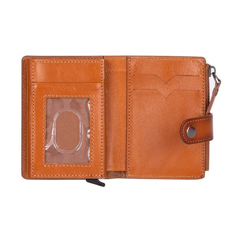 Andalusia Genuine Leather Pop-Up Cardholder with RFID Protection