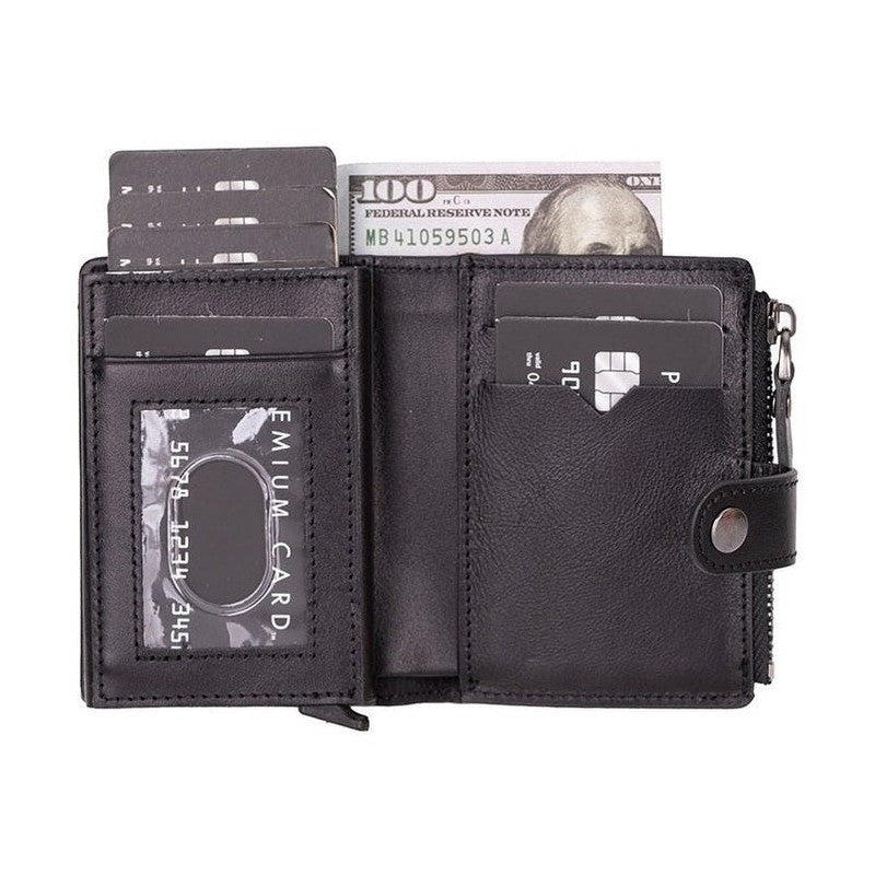 Andalusia Genuine Leather Pop-Up Cardholder with RFID Protection