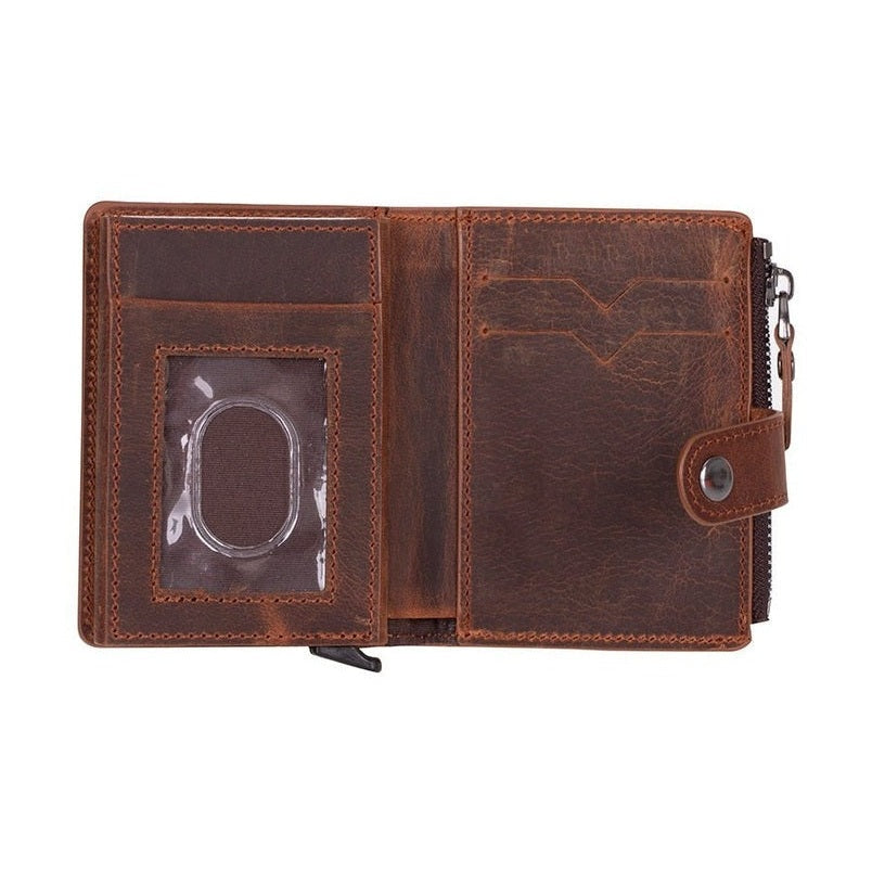 Andalusia Genuine Leather Pop-Up Cardholder with RFID Protection