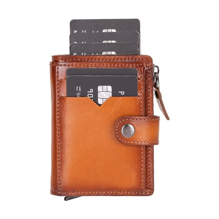 Andalusia Genuine Leather Pop-Up Cardholder with RFID Protection