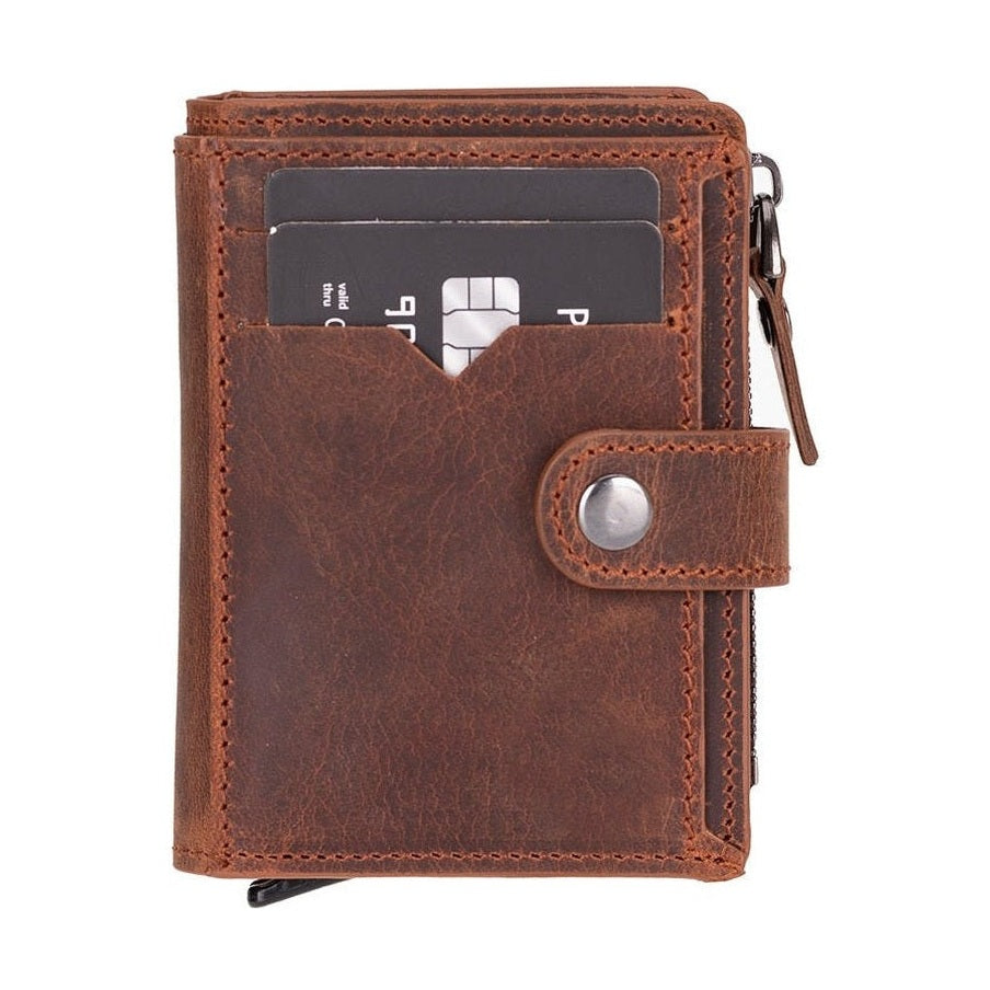 Andalusia Genuine Leather Pop-Up Cardholder with RFID Protection