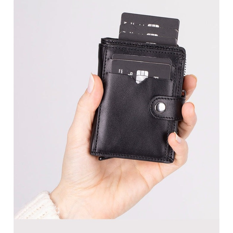 Andalusia Genuine Leather Pop-Up Cardholder with RFID Protection