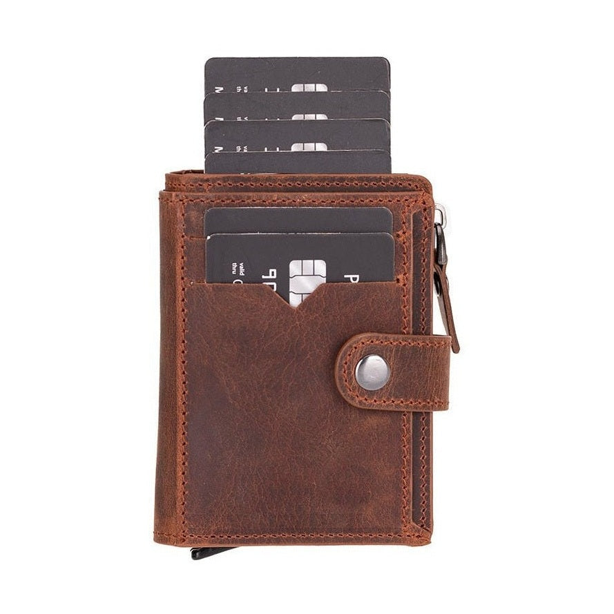 Andalusia Genuine Leather Pop-Up Cardholder with RFID Protection