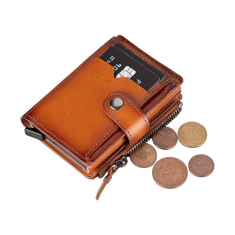 Andalusia Genuine Leather Pop-Up Cardholder with RFID Protection