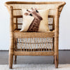 Animal Jungle Giraffe Wool Throw Pillow