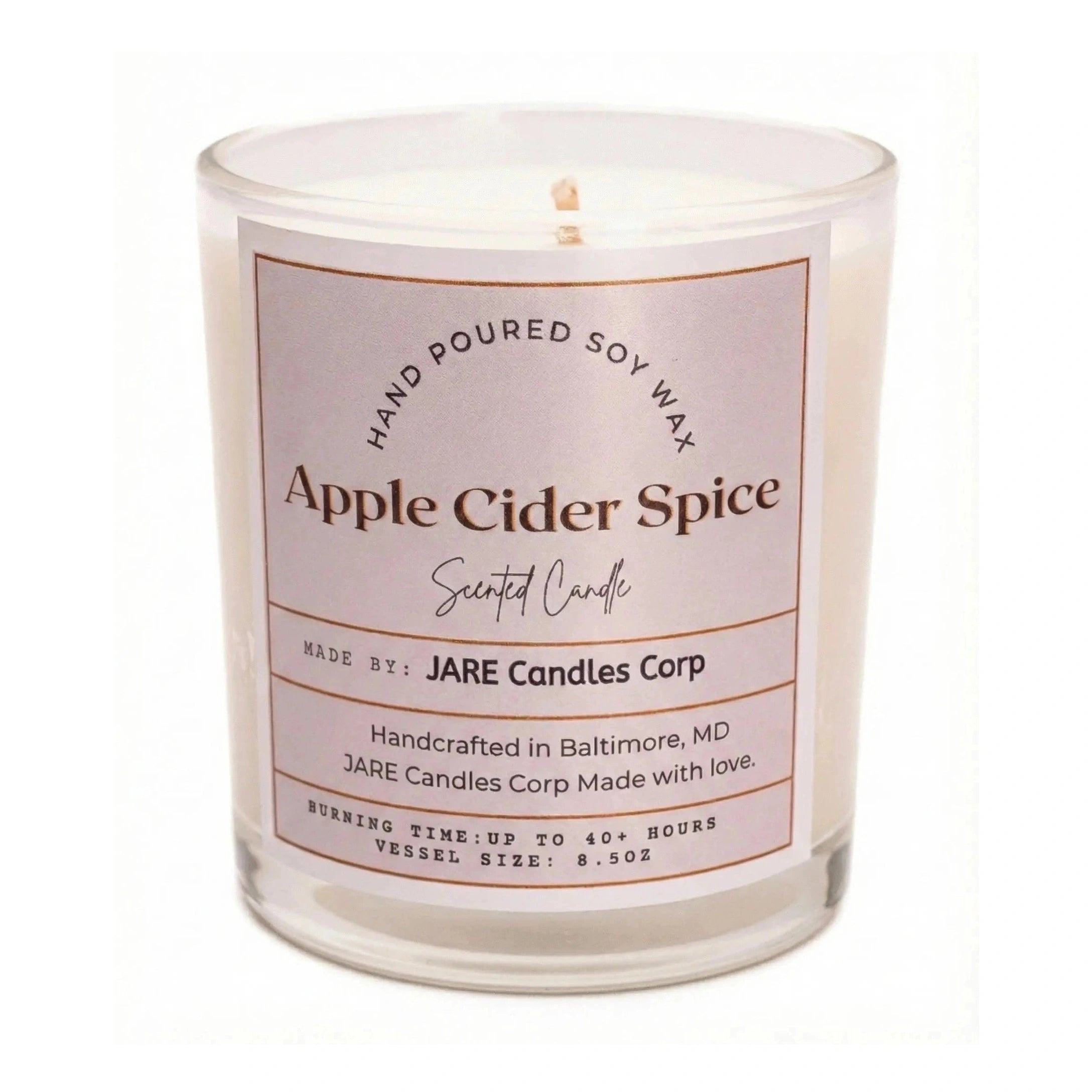 Apple Cider Spice - Cinnamon, Clove, Nutmeg - Soy Wax Scented Candle