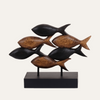 Aqua Serenity – Hand-Carved Wooden Fish Sculpture, Artistic Home Décor, Gift for Mom