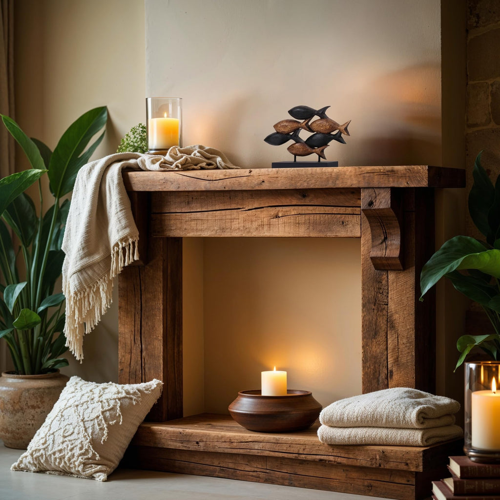 Aqua Serenity – Hand-Carved Wooden Fish Sculpture, Artistic Home Décor, Gift for Mom