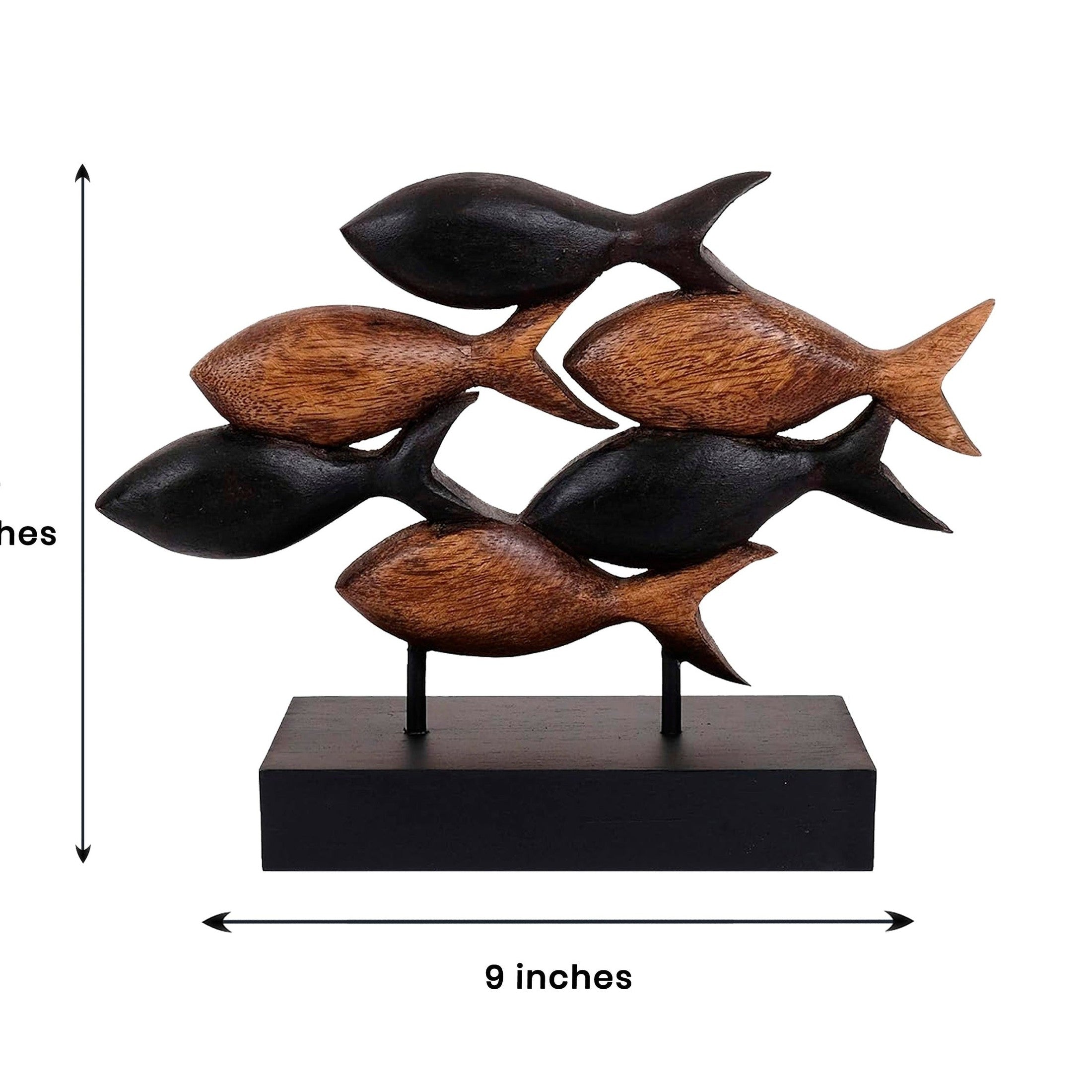 Aqua Serenity – Hand-Carved Wooden Fish Sculpture, Artistic Home Décor, Gift for Mom