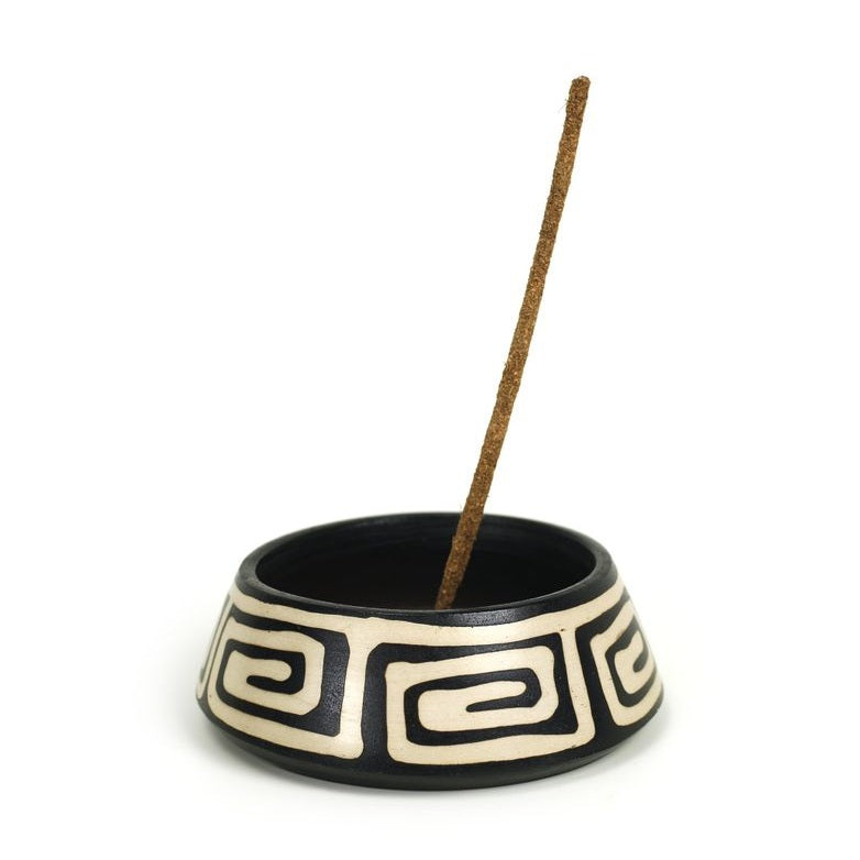 Artisanal Ceramic Incense Burner Peruvian Painted | DC-OMSutra