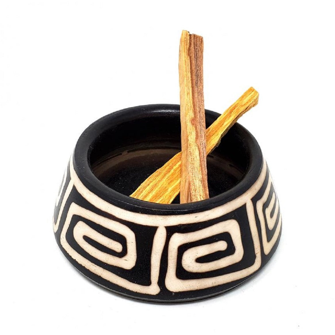 Artisanal Ceramic Incense Burner Peruvian Painted | DC-OMSutra