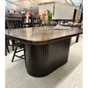Ashley Fluted Pedestal Table Handcrafted To Order Solid Wood by Wooden Whale Workshop