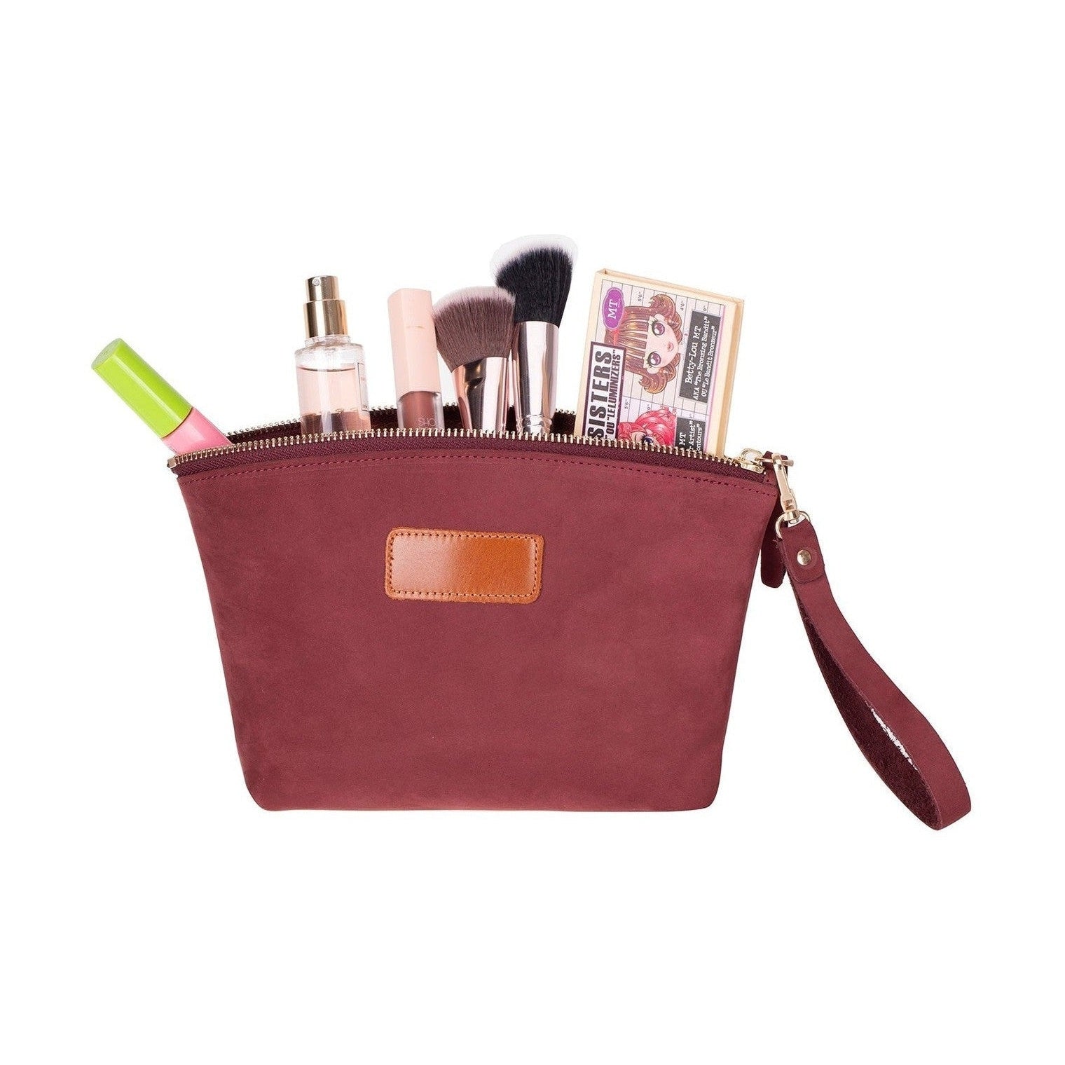 Avondale Premium Leather Dopp Kit - Travel Makeup Bag for Men & Women