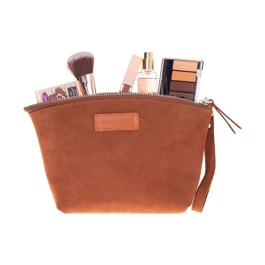 Avondale Premium Leather Dopp Kit - Travel Makeup Bag for Men & Women