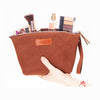 Avondale Premium Leather Dopp Kit - Travel Makeup Bag for Men & Women