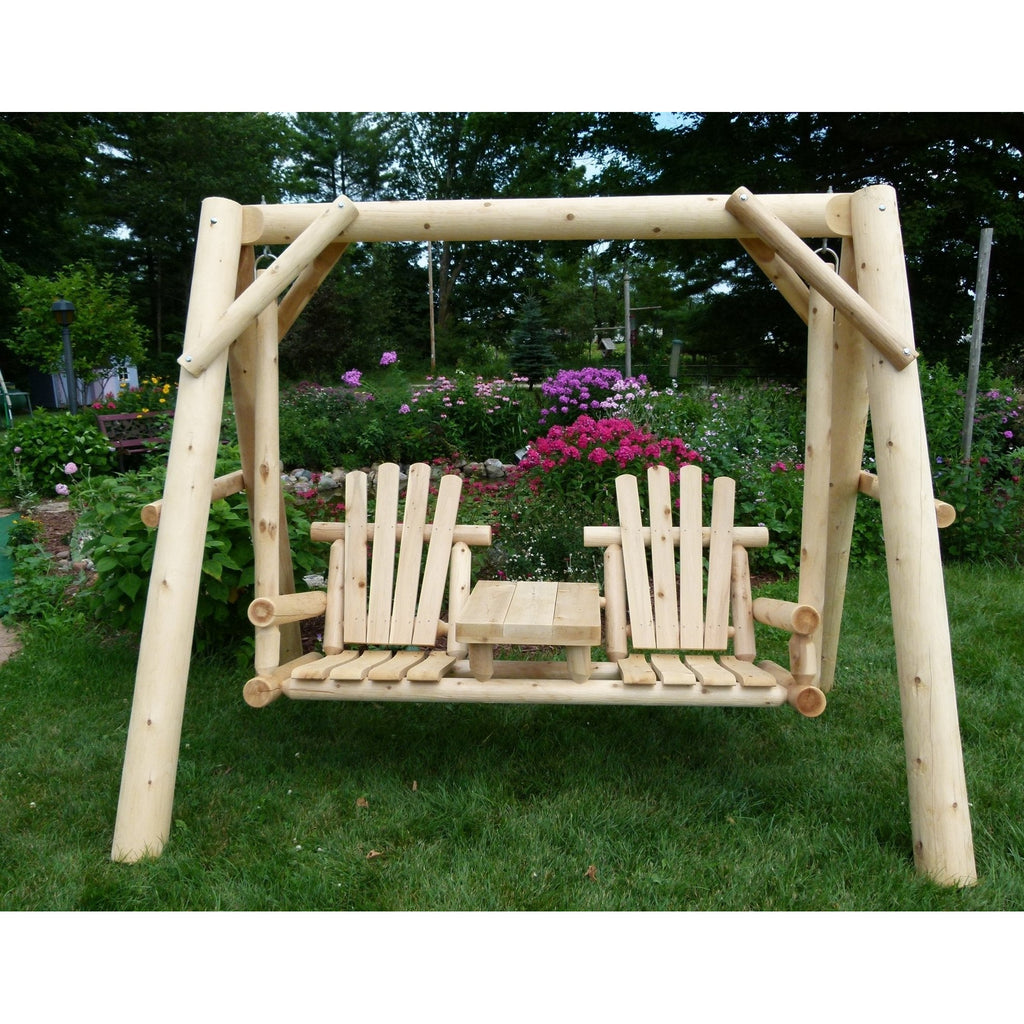 Handcrafted Cedar Wooden Garden Swing For Ultimate Comfort by Cedar Creek Rustic Furniture