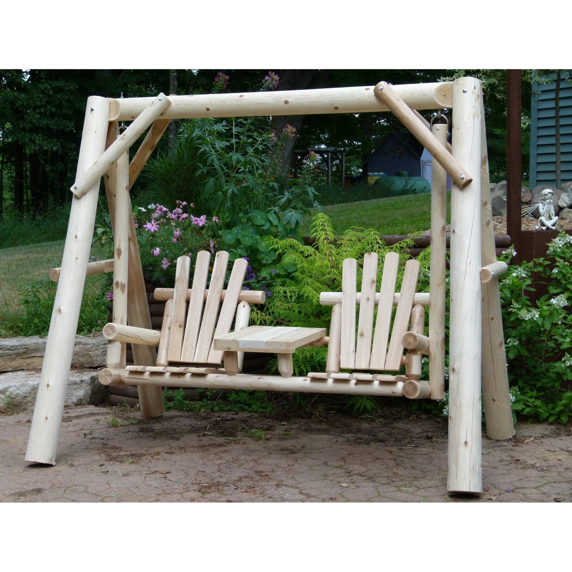 Handcrafted Cedar Wooden Garden Swing For Ultimate Comfort by Cedar Creek Rustic Furniture