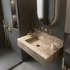 Bathroom Travertine Stone Sink, Wall Mount Washbasin