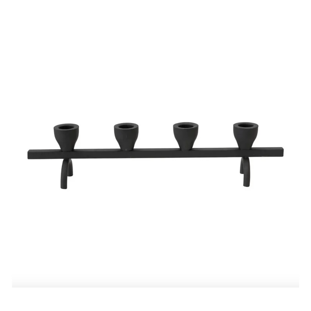 Black Textured Metal Taper Holder