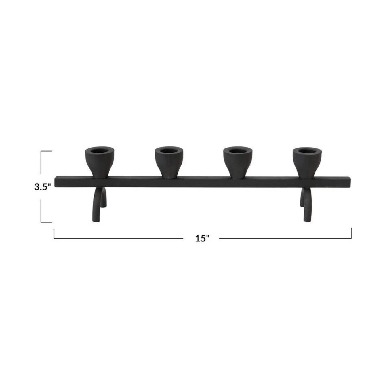 Black Textured Metal Taper Holder