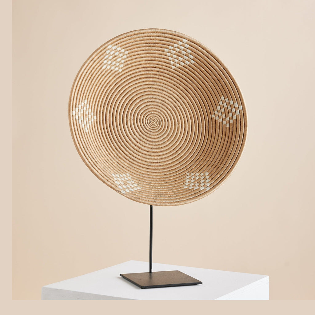 Blonde Rwanda Ivory Diamond Wall Basket