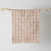Blush Pink Plaid Hand-Loomed Cotton Bobble Mat