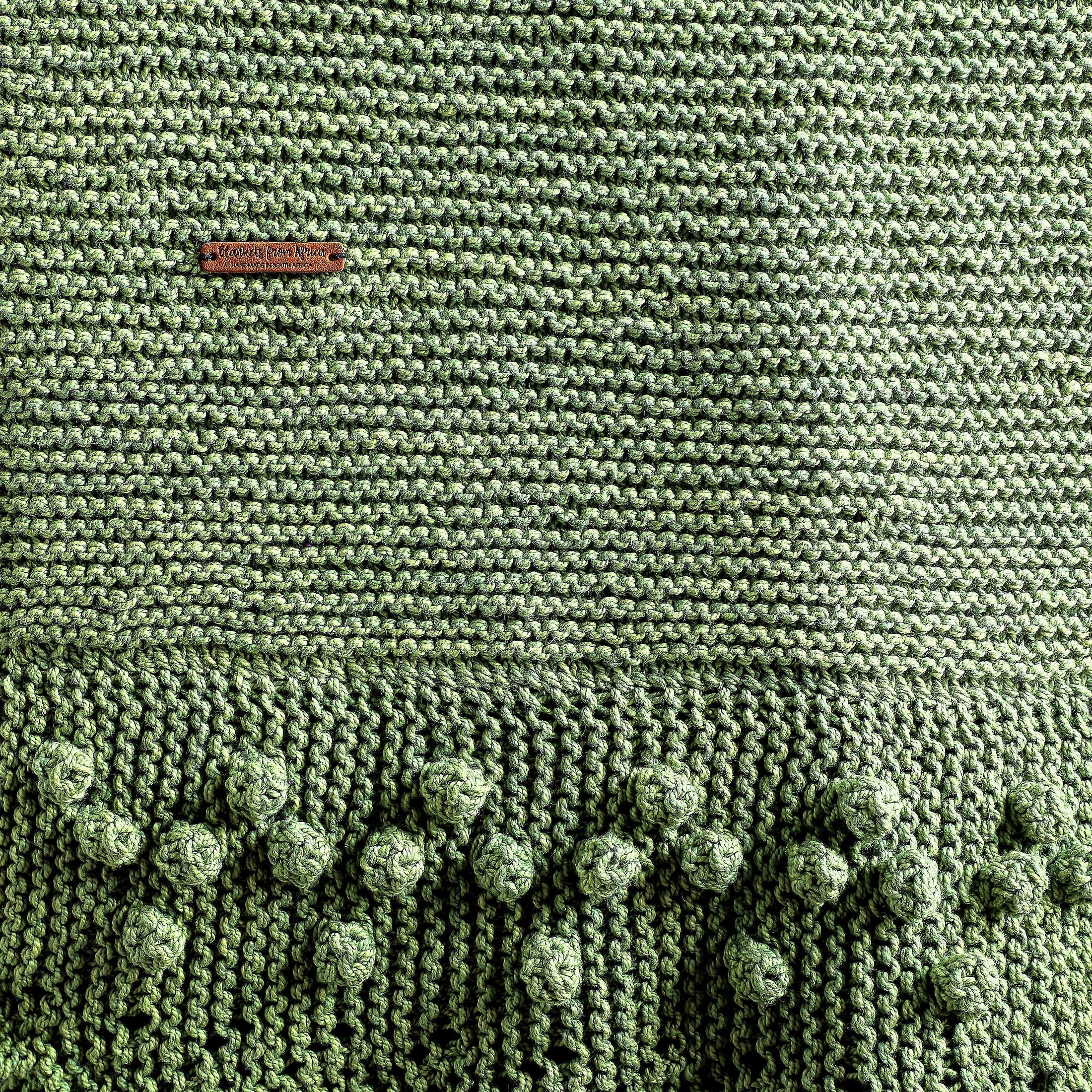 Bobble Lace Edged Eco-Cotton Throw